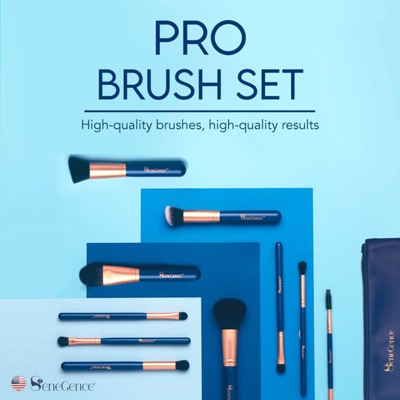SeneGence Cosmetics 10 piece Pro Brush Set with FREE bag!! - Picture 4 of 6